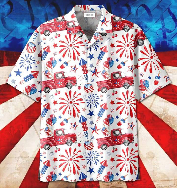 Happy Of July Day Fireworks Hawaii Shirt Unisex Adult Ha36588