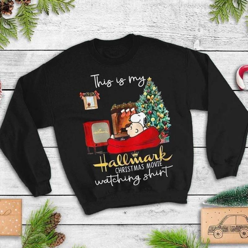 This Is My Hallmark Christmas Movie Watching Shirt Christmas Snoopy Sweatshirt