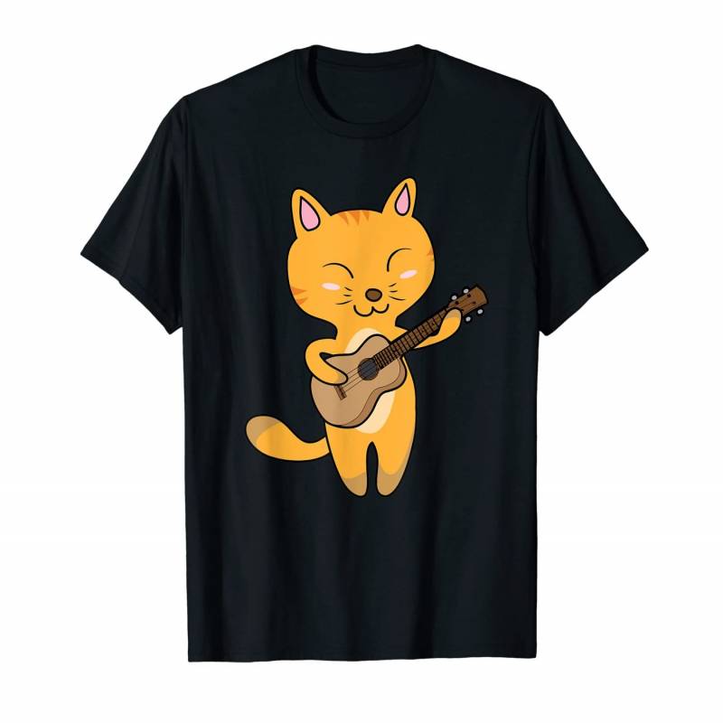 Cat Playing Ukelele | Cool Kitten Uke Artist Gift T-shirt