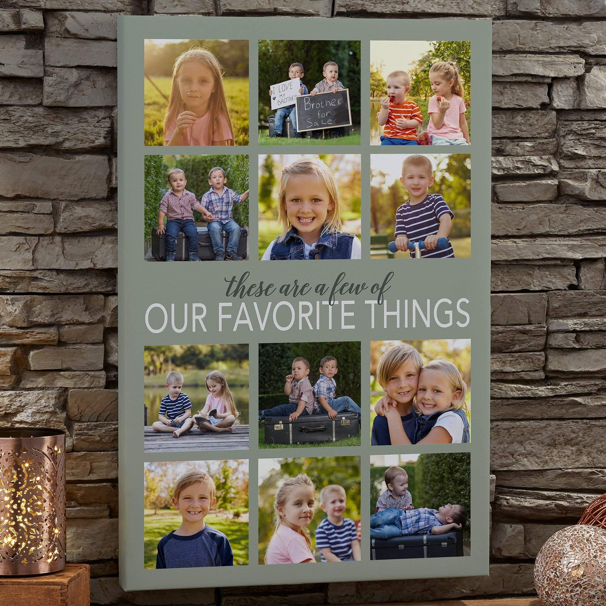 [Personalized Name, Date & Photo] My Favorite Things – Perfect Gift For Kids , Family, Gift For Mom To Be, Gift For Home Decor, Best Idea Gift – Matte Canvas, Wall Art, Canvas Prints