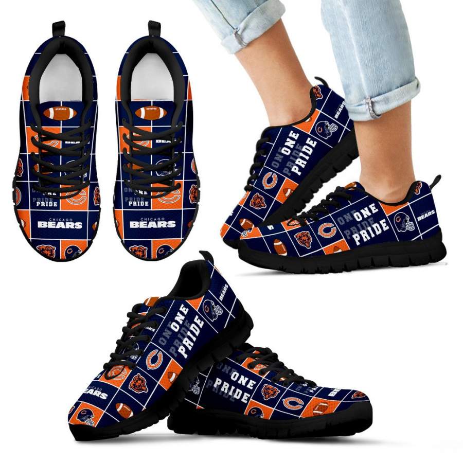 Pride Flag Chicago Bears Sneakers