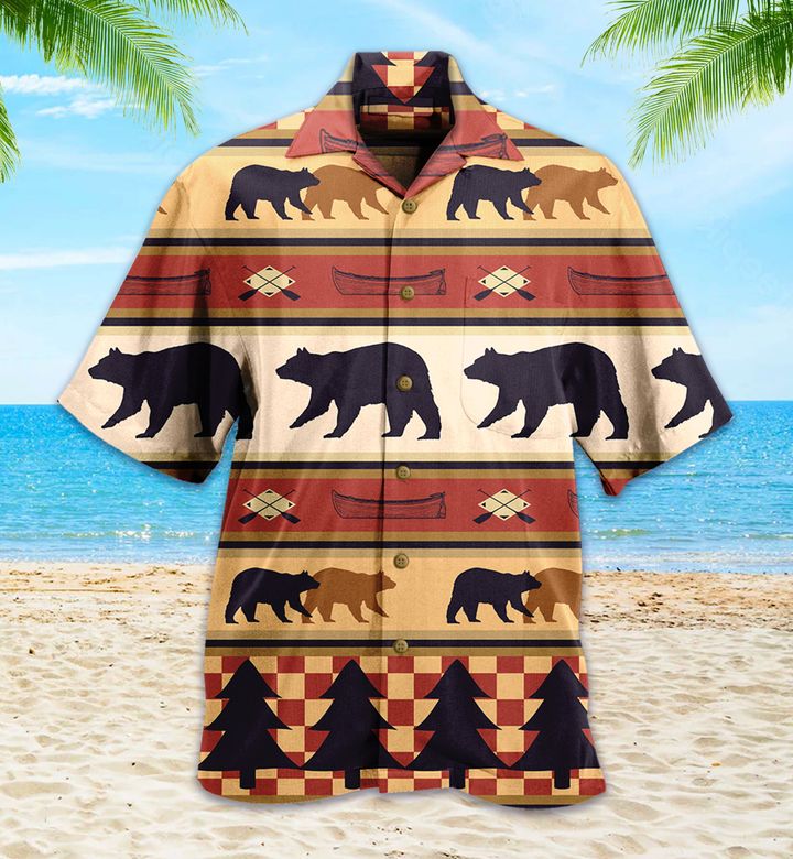 River Bear Plush Brown Hawaii Shirt Ha3190