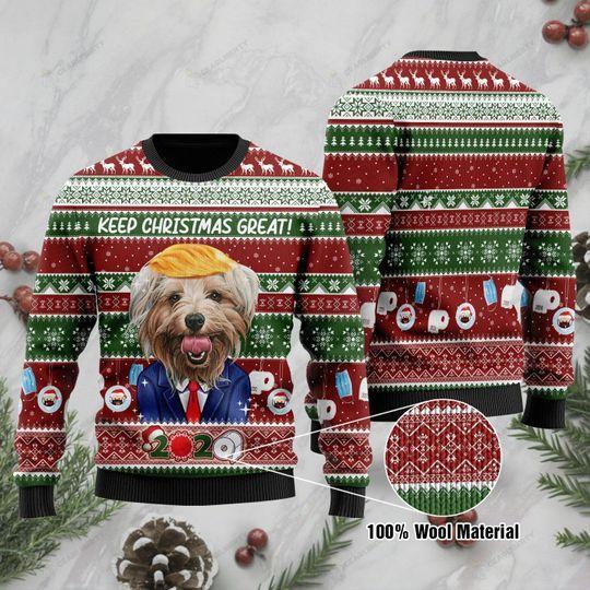 Yorkshire Terrier Keep Christmas Great 2020 Ugly Christmas Sweater | Unisex | Adult | Us1159