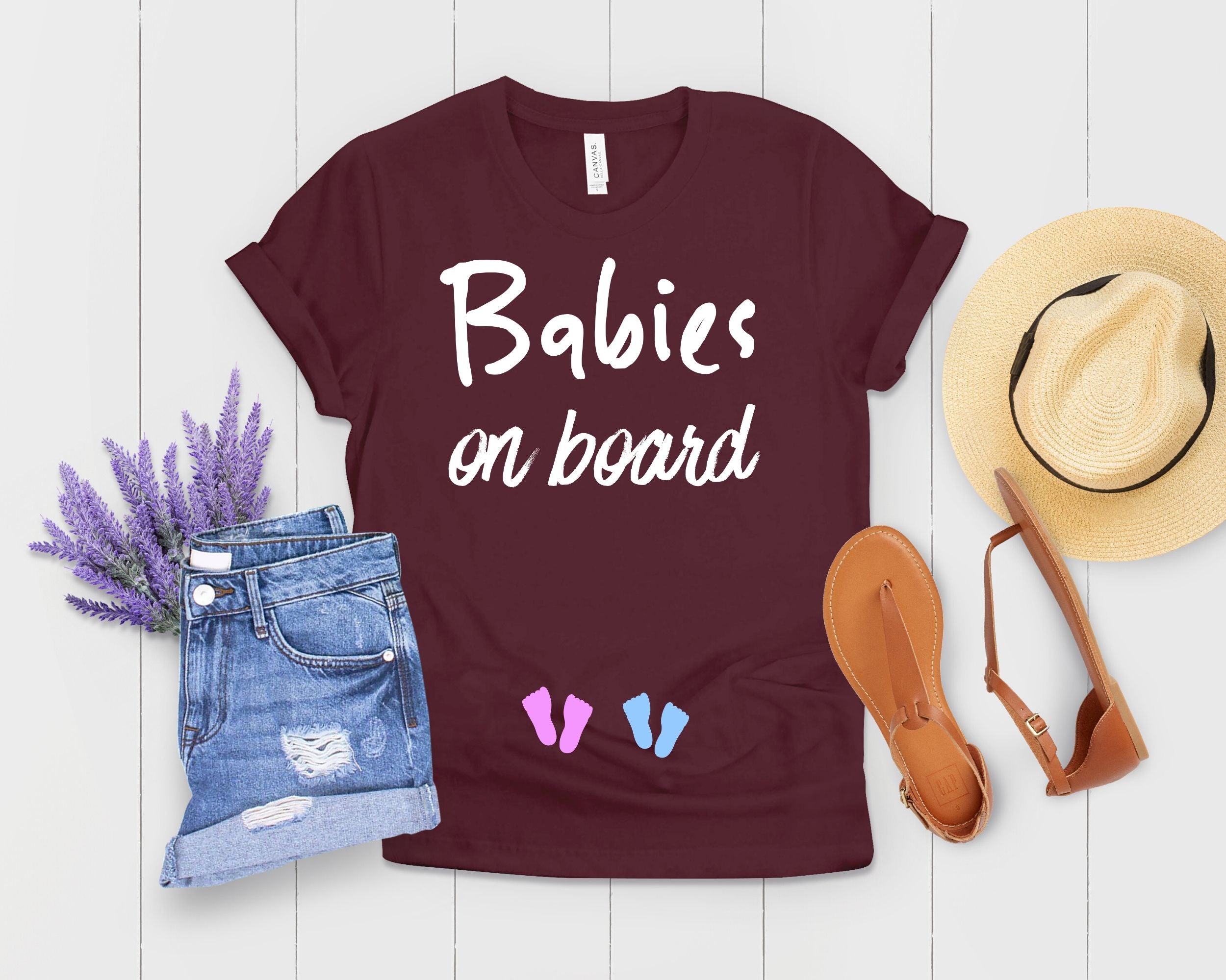 Babies Boarding Pregnancy Announcement Shirt