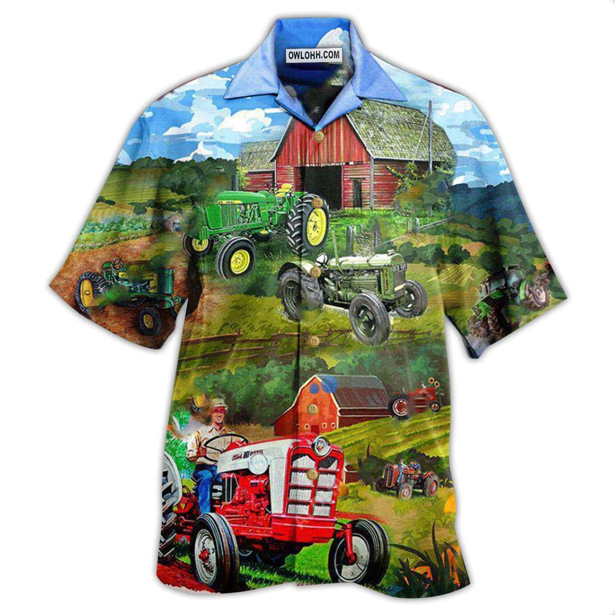 Tractor Keep Calm And Drive A Tractor – Hawaiian Shirt  – Owl Ohh