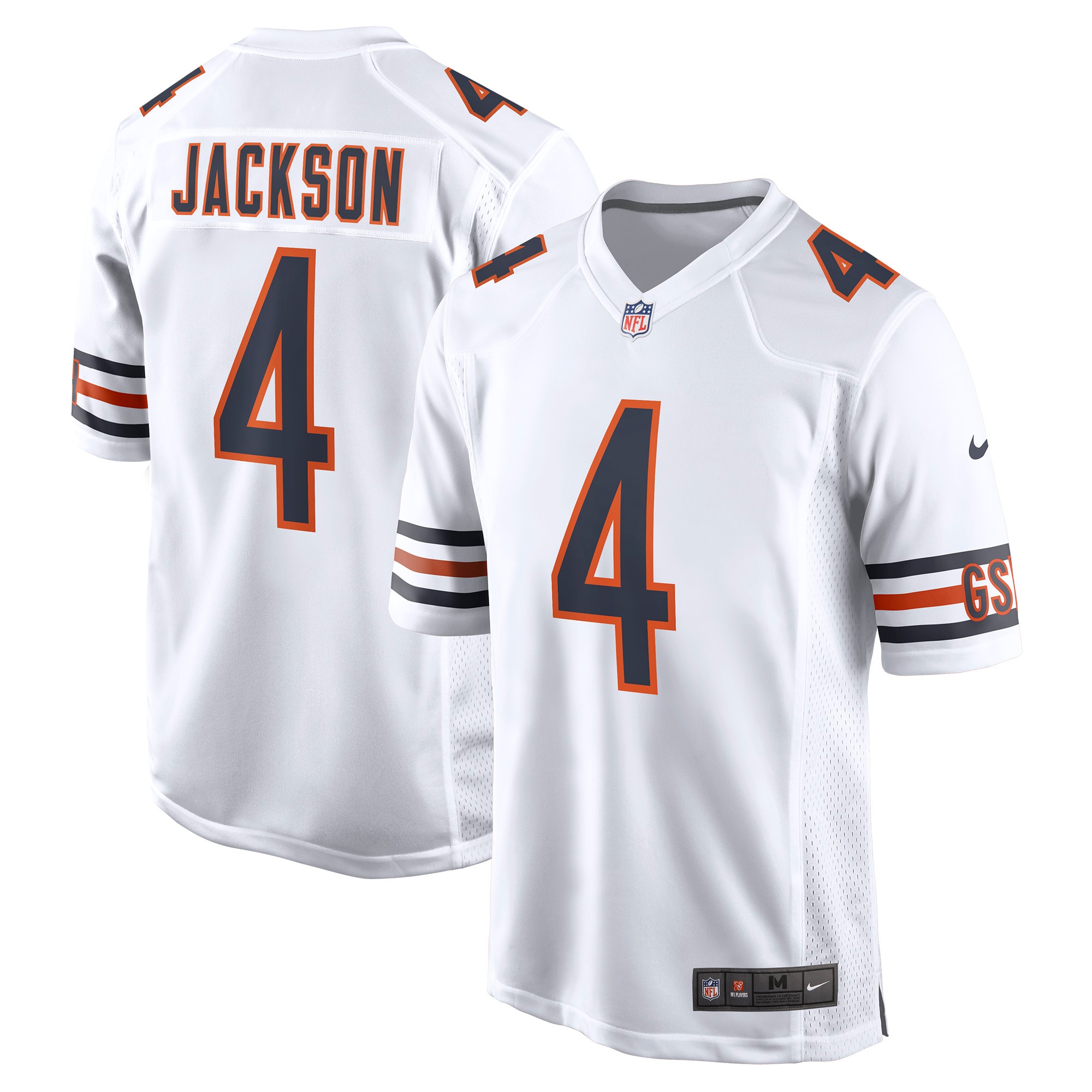 Eddie Jackson Chicago Bears Game Jersey – White