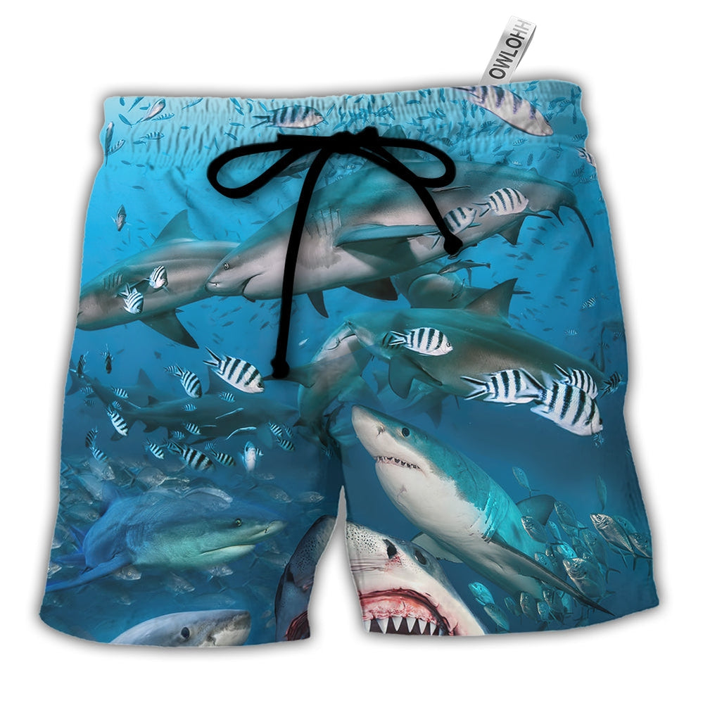 Shark That Hunt In Packs Hawaiian Shorts