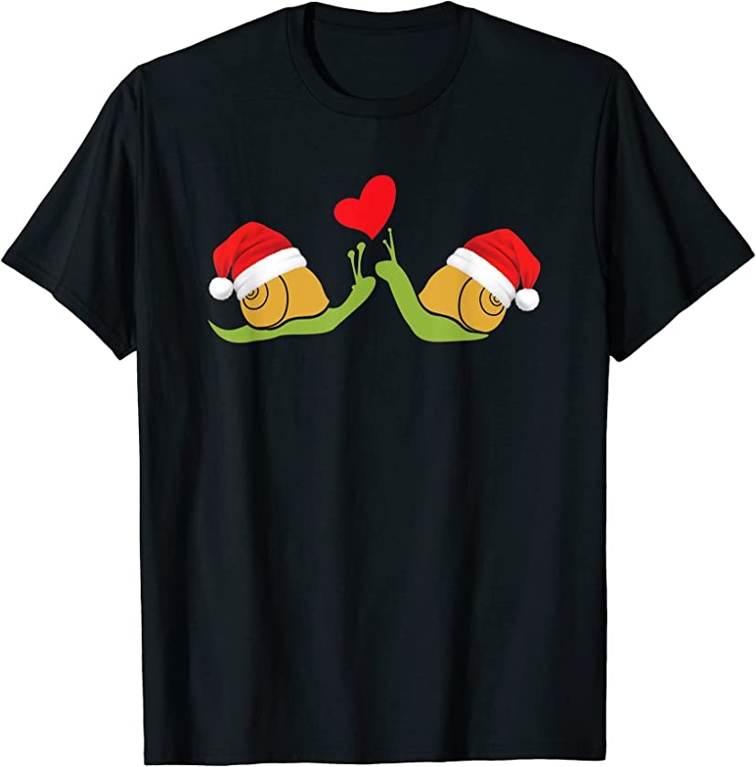 Snail Meme Ugly Christmas Santa Couple Matching Anniversary T-Shirt