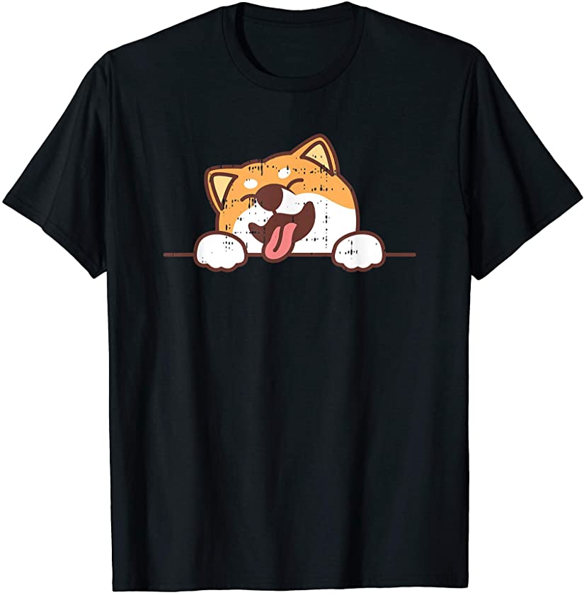 Shiba Inu Kawaii Cartoon Puppy Cute Animal Dog Lover Gift T-Shirt