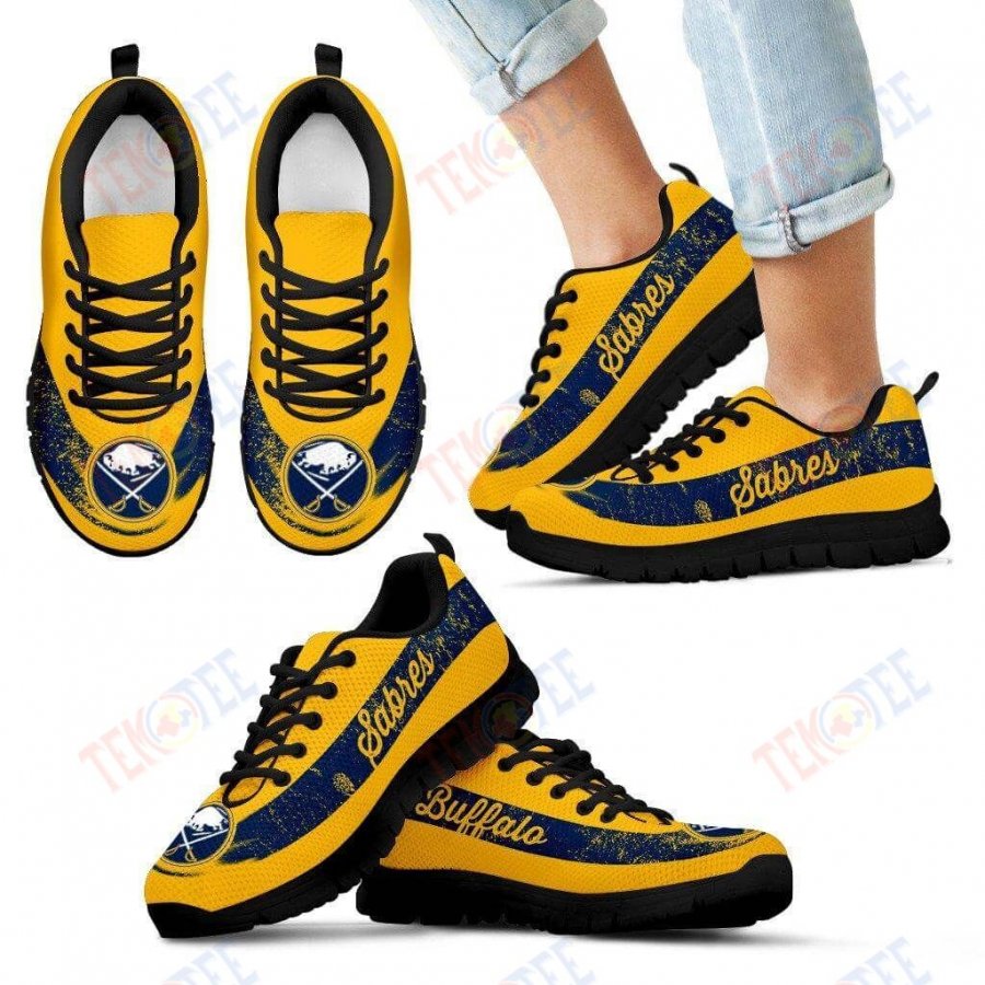 Mens Womens Buffalo Sabres Sneaker Single Line Logo Sneaker Running Shoes For Men Women TDT521