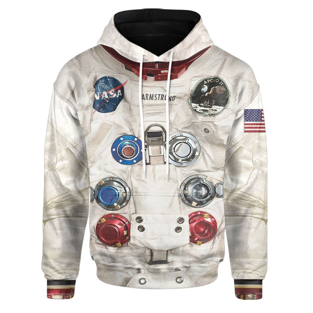 3D Nasa Apollo 11 Armstrong Spacesuit Custom Hoodie