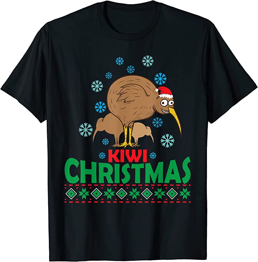 Ugly Christmas with Kiwi Bird from New Zealand T-Shirt