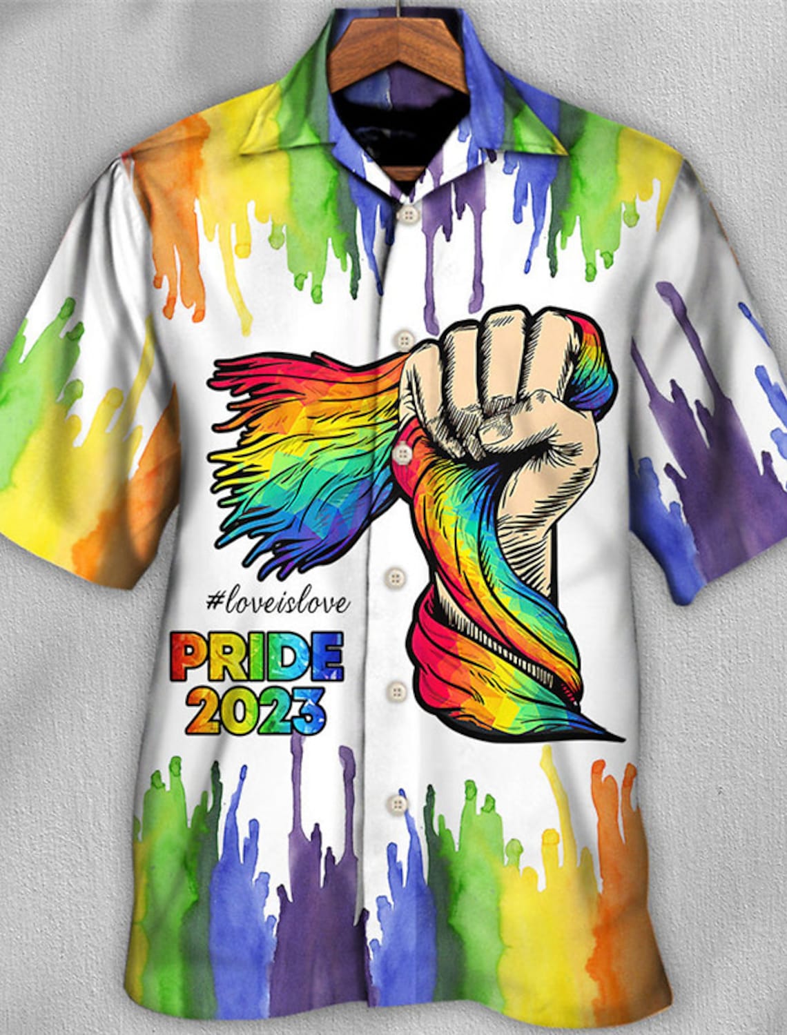 Pride 2023 Men’S Shirt, Lgbt Hawaiian Shirt, Summer Shirt