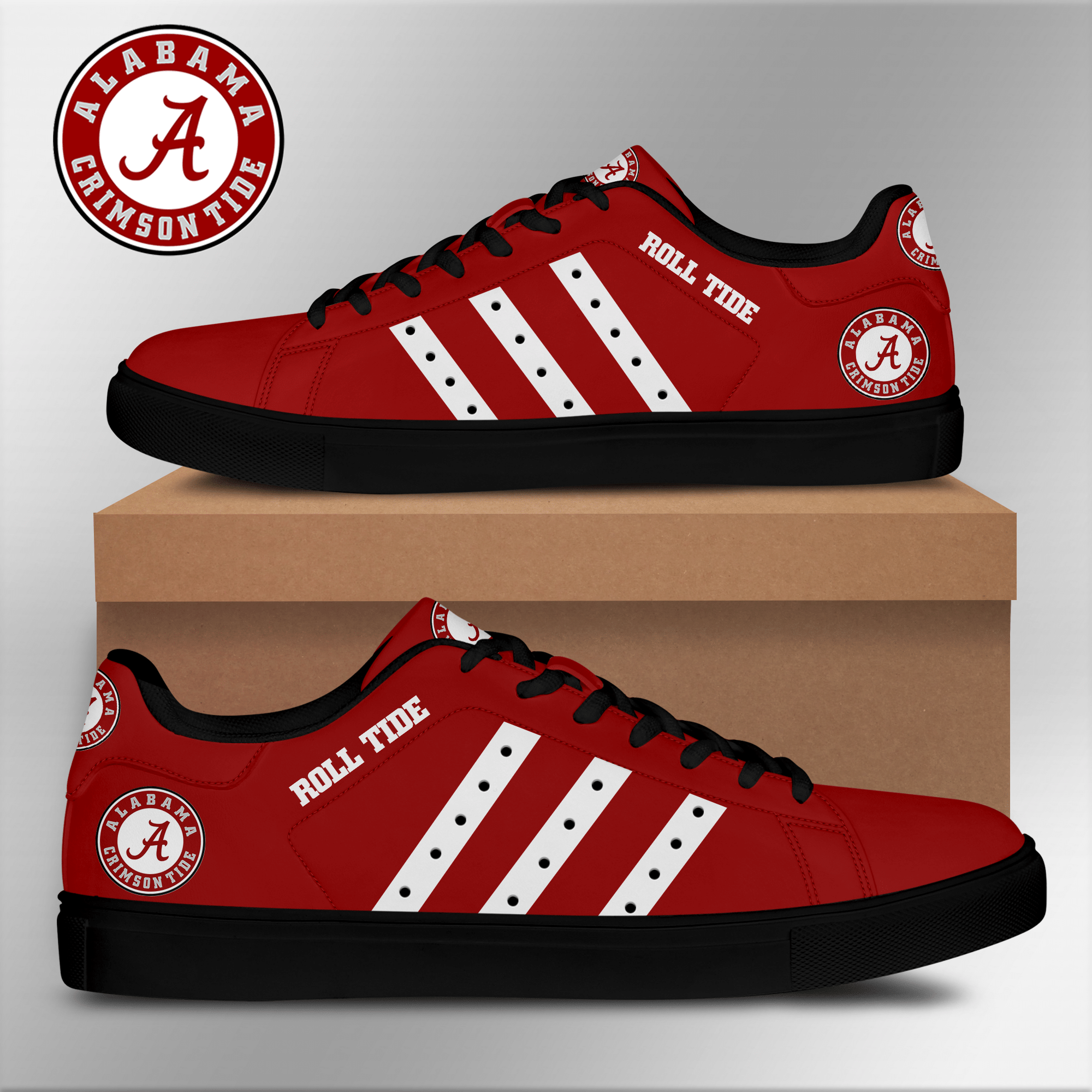Alabama Crimson Tide Low Top Shoes V4