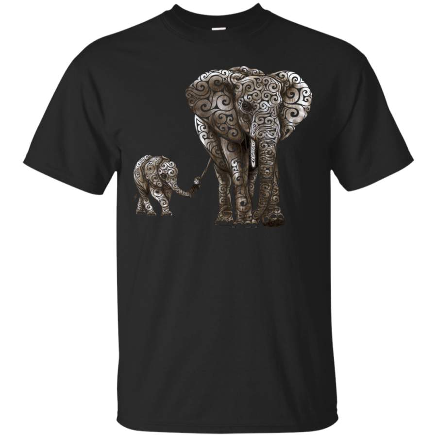 ELEPHANTS – Swirly Elephant Family T Shirt & Hoodie