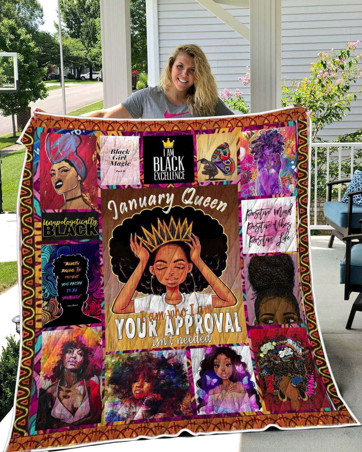 African American Quilt Designs January Black Queen Quilt Beautiful Black Girl Afro Inspired African Themed Gift Ideas