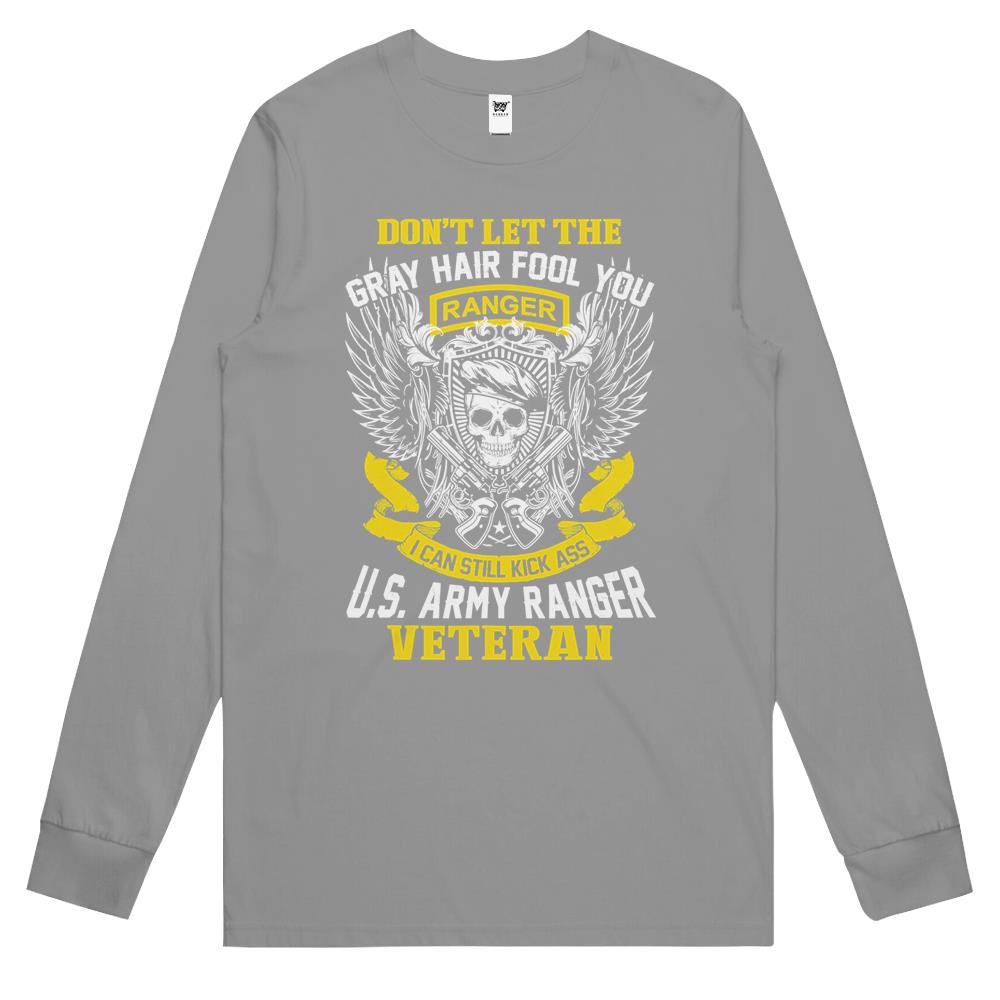 Mens Us Army Ranger Veteran American War Pride Skull Design Ideas Long ...