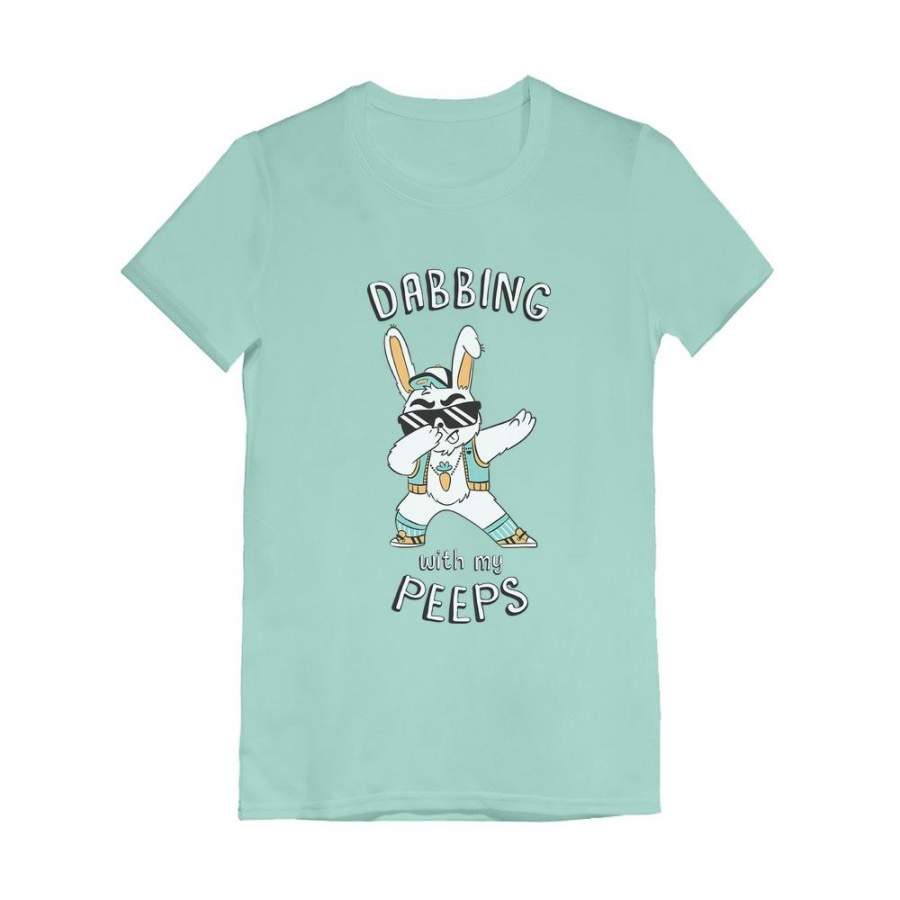 Dabbing With My Peeps Easter Bunny Infant Girls’ Fitted T-Shirt