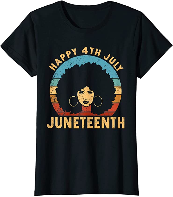 Womens Juneteenth Melanin Black Women Natural Hair Gift T-Shirt