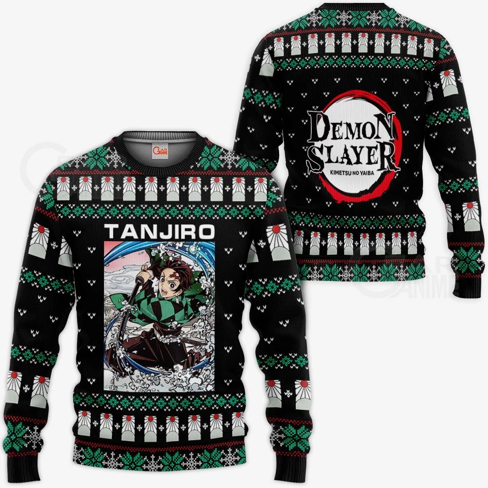 Tanjiro Kamado Ugly Sweater Christmas Demon Slayer Anime Gift Va10 Unisex Men Women