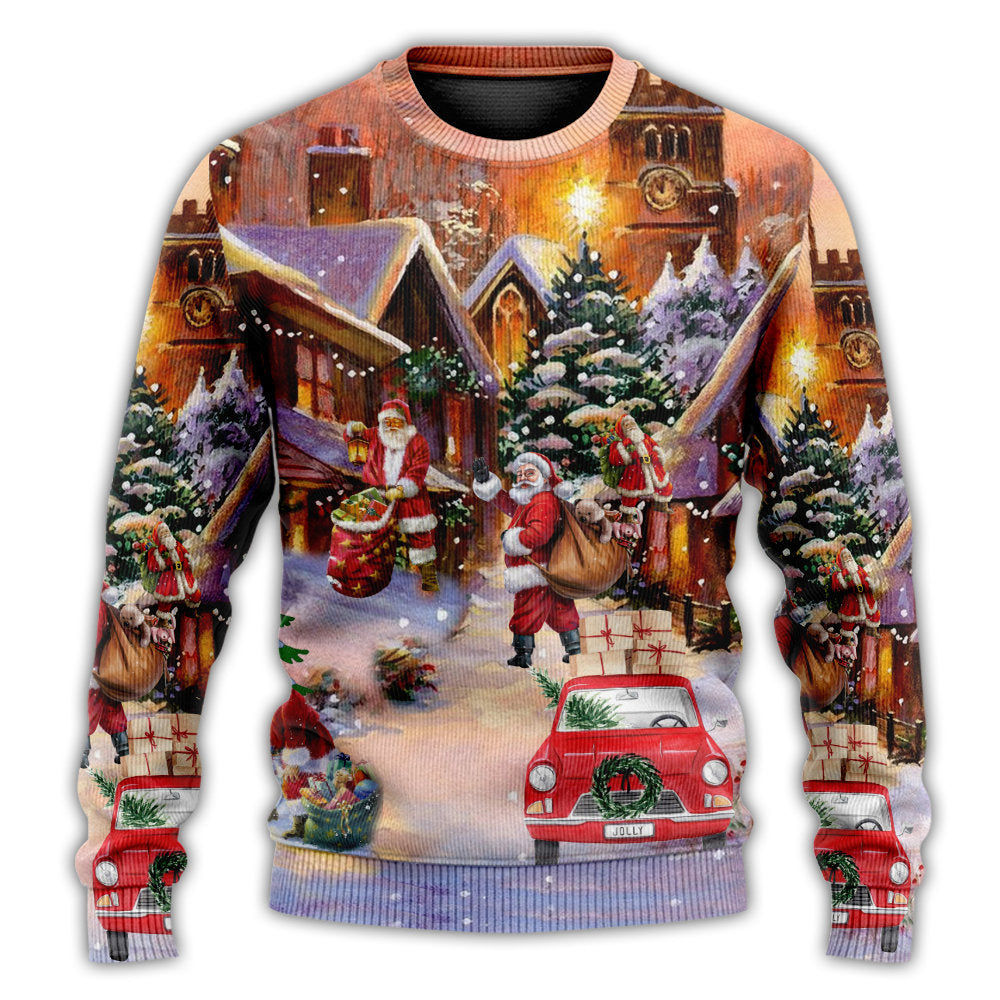 Christmas Santa Is Delivering Love – Sweater  – Ugly Christmas Sweaters  – Owl Ohh