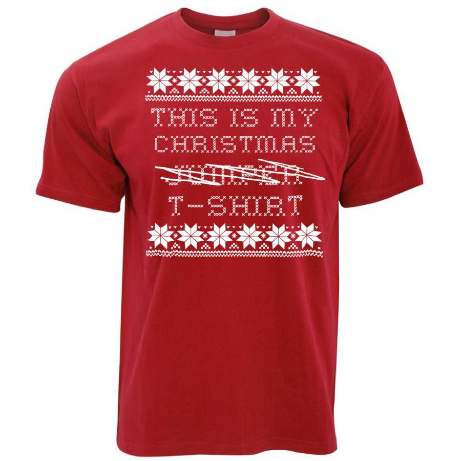 This Is My Christmas T Shirt Xmas Ugly Sweater Pattern