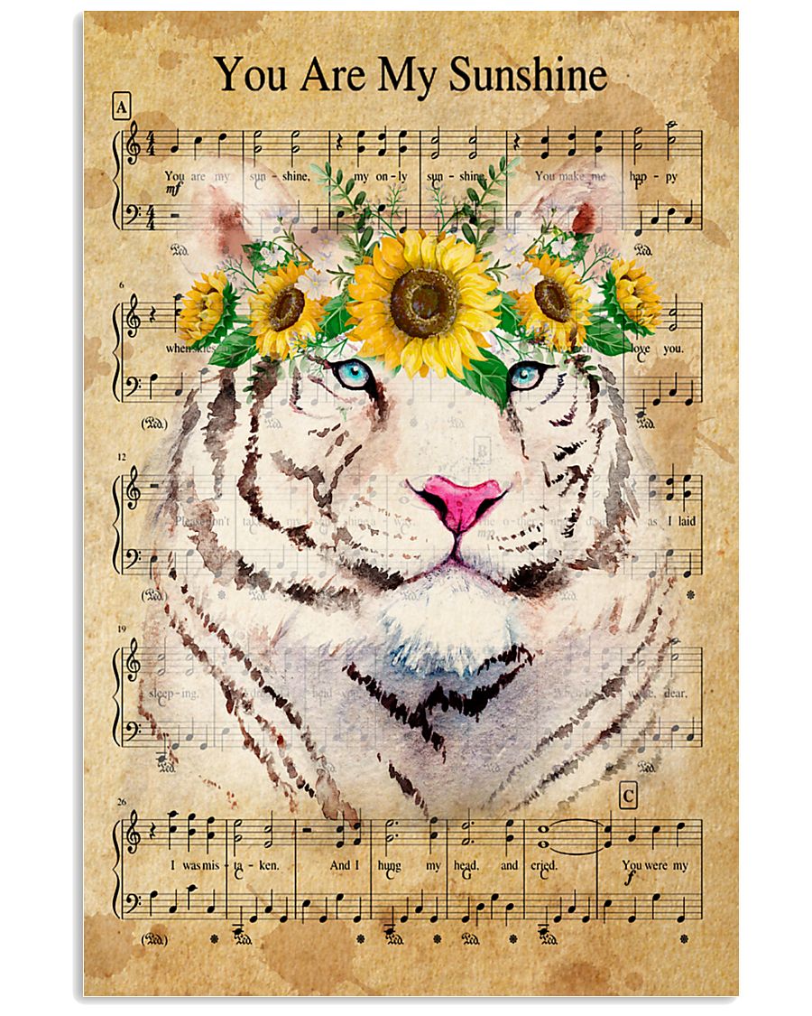 Tiger You Are My Sunshine Poster Print, Canvas Print Wall Art, Canvas Poster Wall Decor