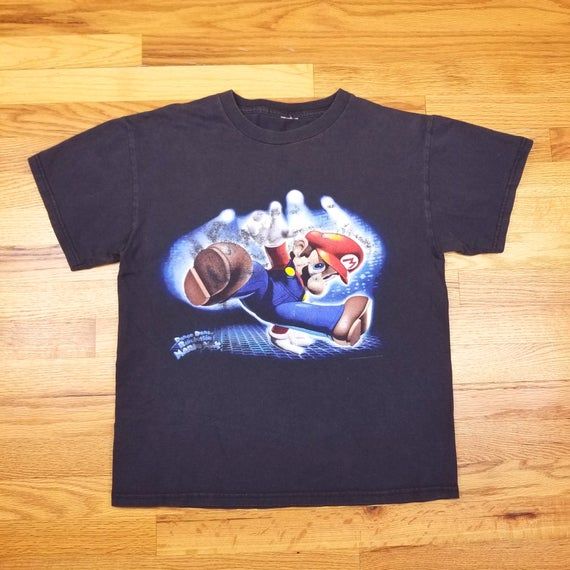 Vintage Nintendo Mario Mix Dance Dance Revolution Gamecube 64 shirt size Medium M