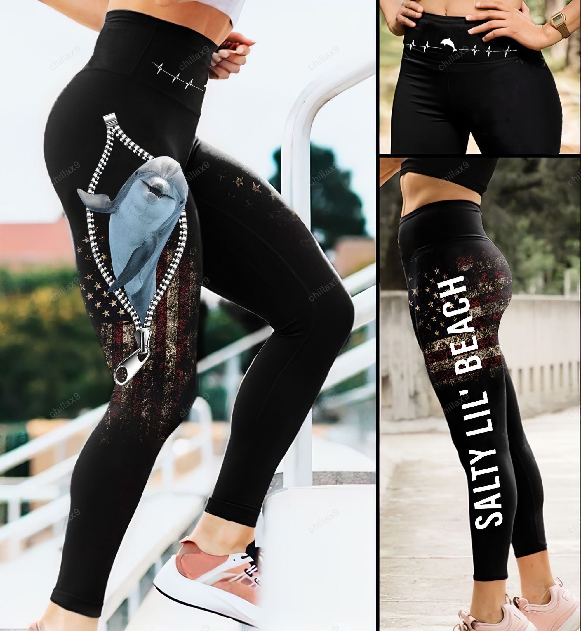 Dolphin – Salty lil’ beach Leggings