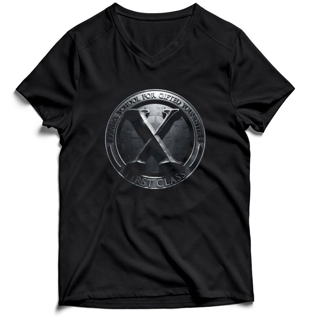 X Men Firs Class Logo Men’s V-Neck Tee T-Shirt