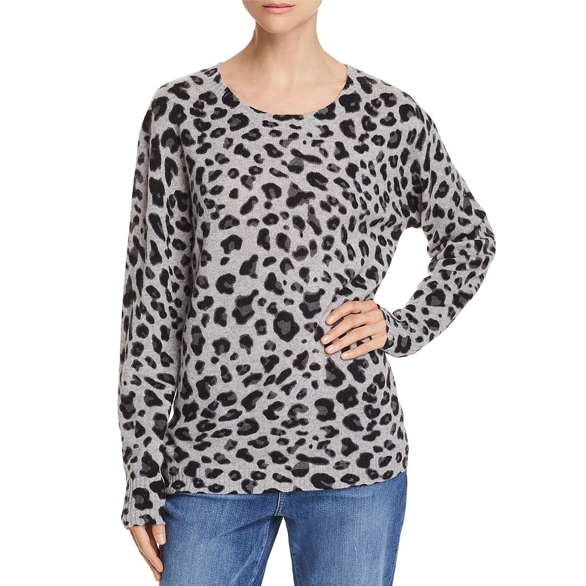 Womens Animal Print Long Sleeve Sweater