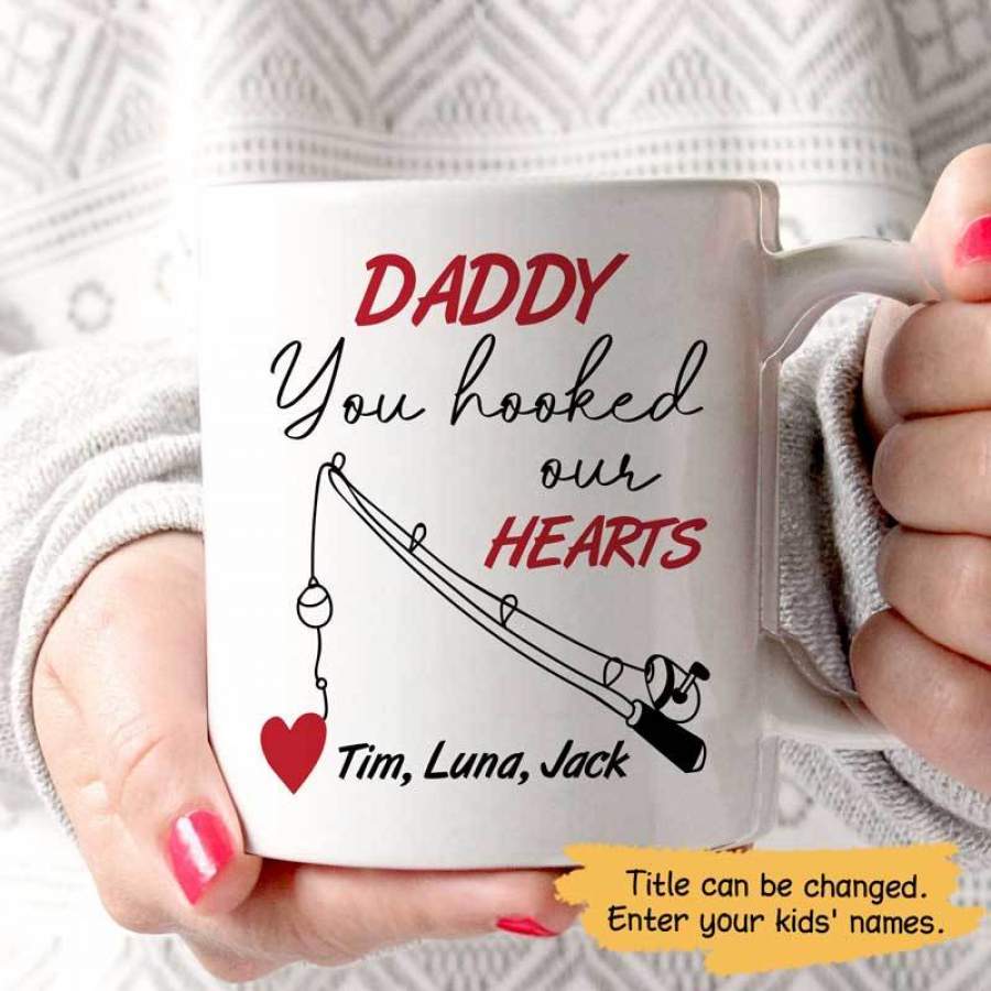 You Hooked Our Hearts Fishing Personalized Mug