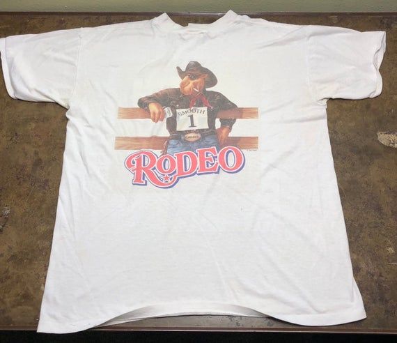 Camel Joe Rodeo Tshirt Vintage 1993 90s Cigarettes Single Stitch Shirt Pocket Cowboy Iconic Tee XL