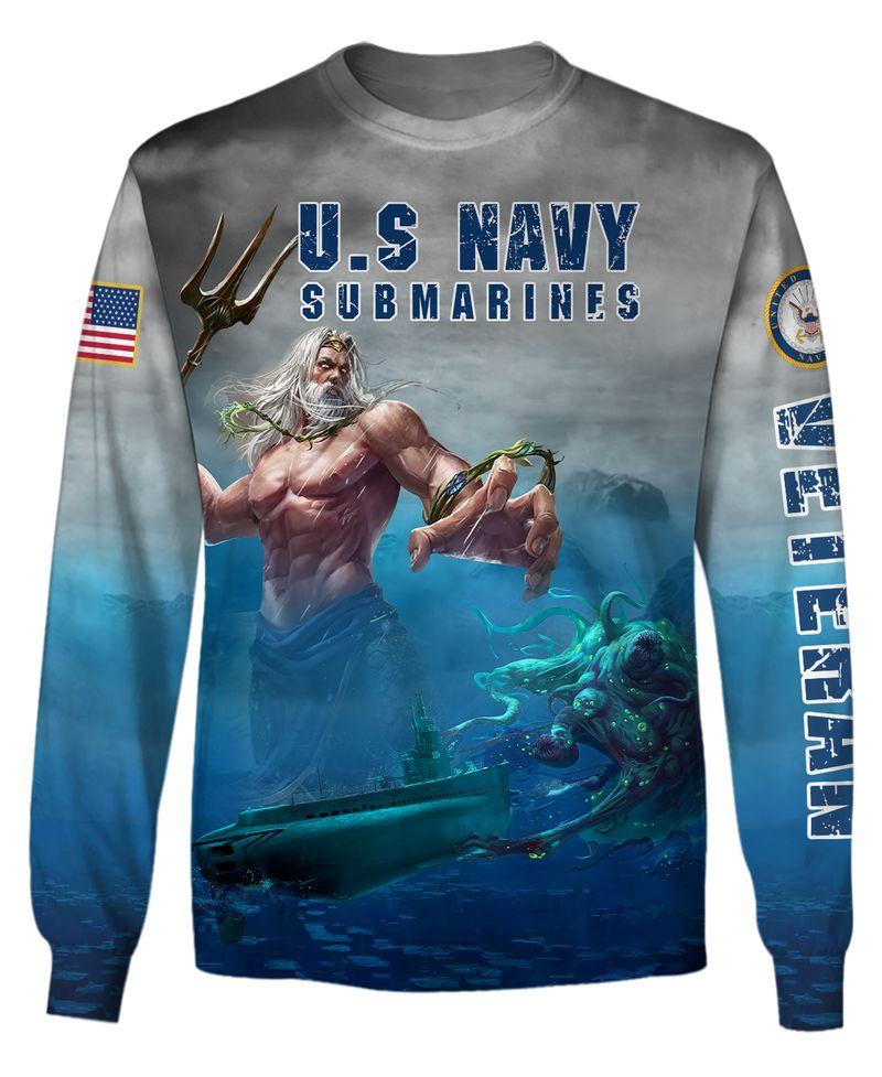BeKingArt 3D Veteran Military US Navy Submarines Veteran Poseidon Jasaust Store