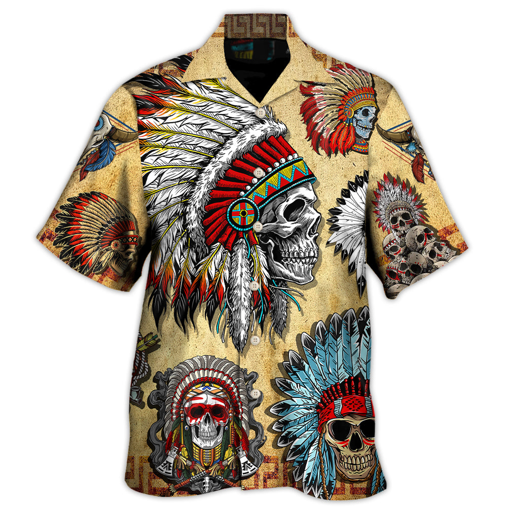 Native American Skull Vintage Art Style Hawaii Shirt Ha88762