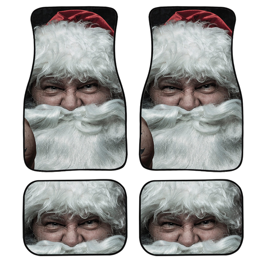 Love Xmas Santa Claus Print Front And Back Car Floor Mats, Front Car Mat