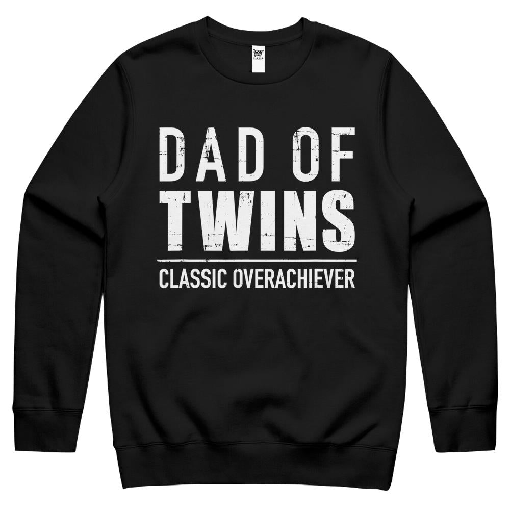 Dad Of Twins Classic Overachiever Crewneck Sweatshirt