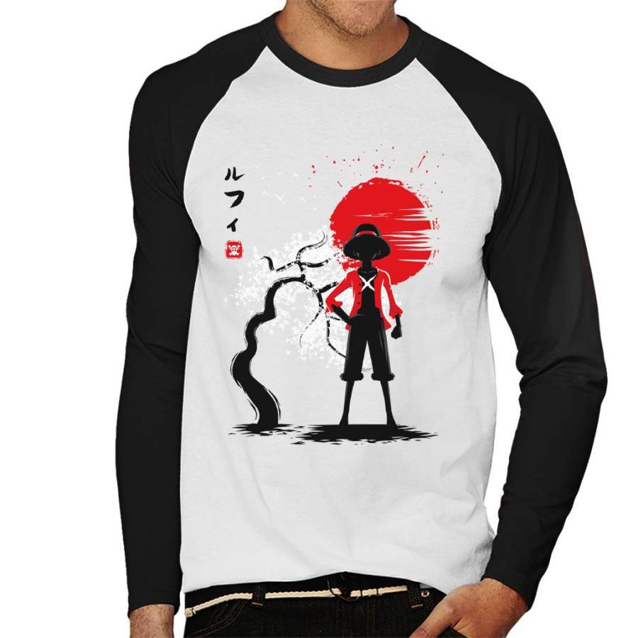 One Piece Japanese Style Men’s Baseball Long Sleeved T-shirt
