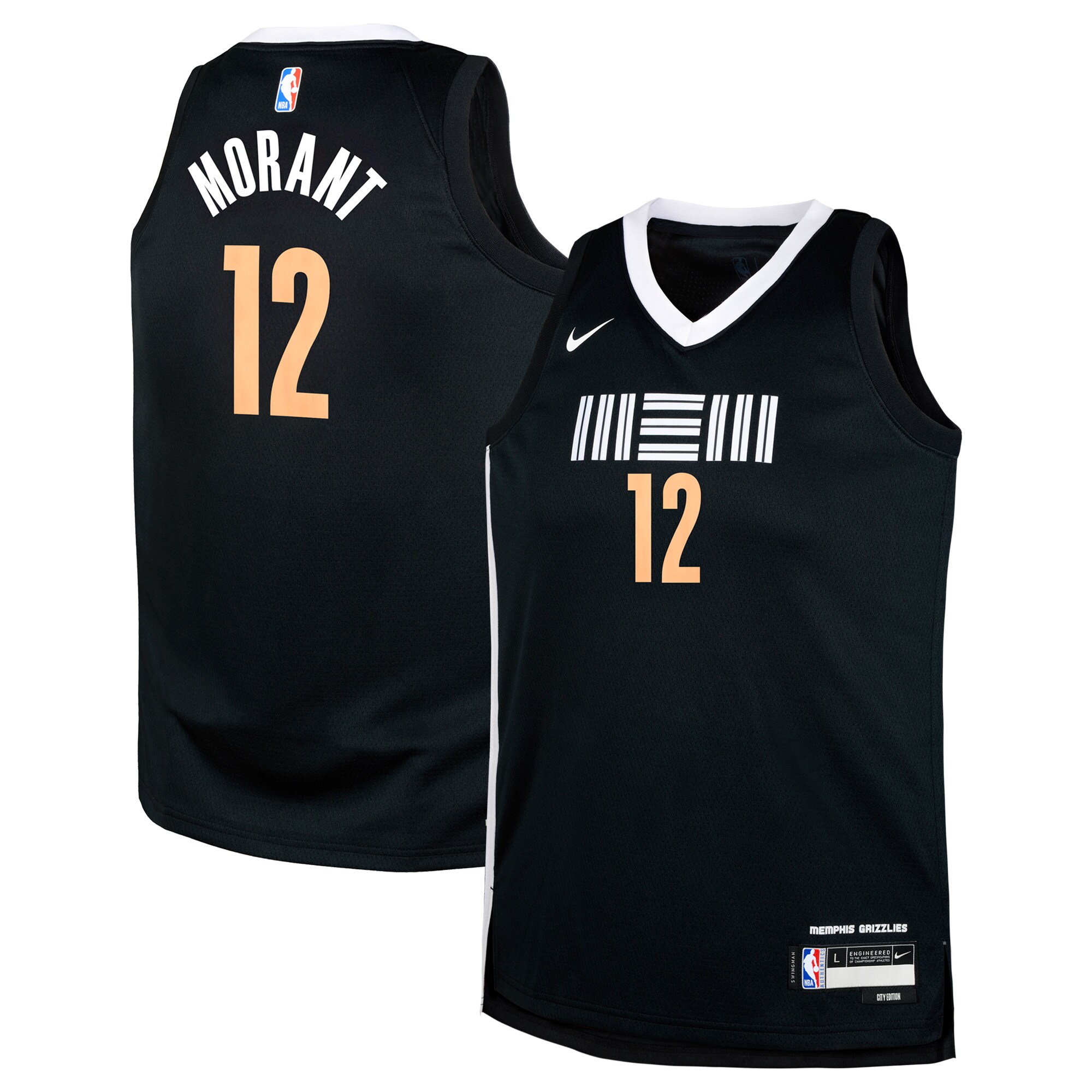 Ja Morant Memphis Grizzlies Youth Swingman Jersey – City Edition – Black