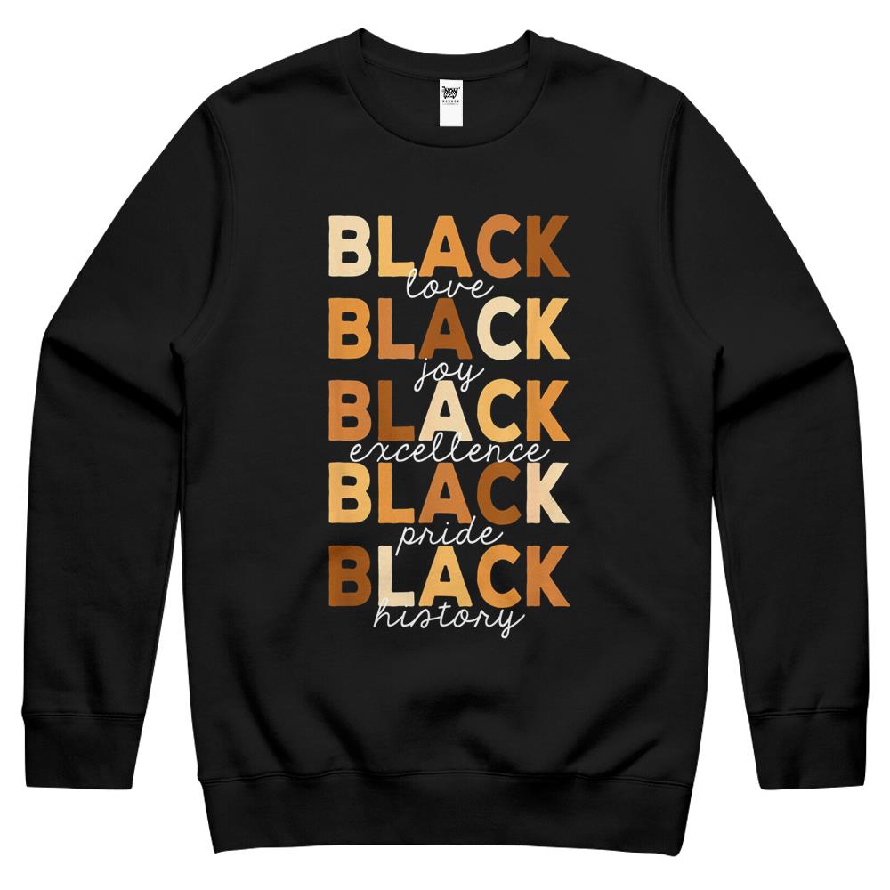 Black History Shirt For Women Black Love Melanin Women Crewneck Sweatshirt