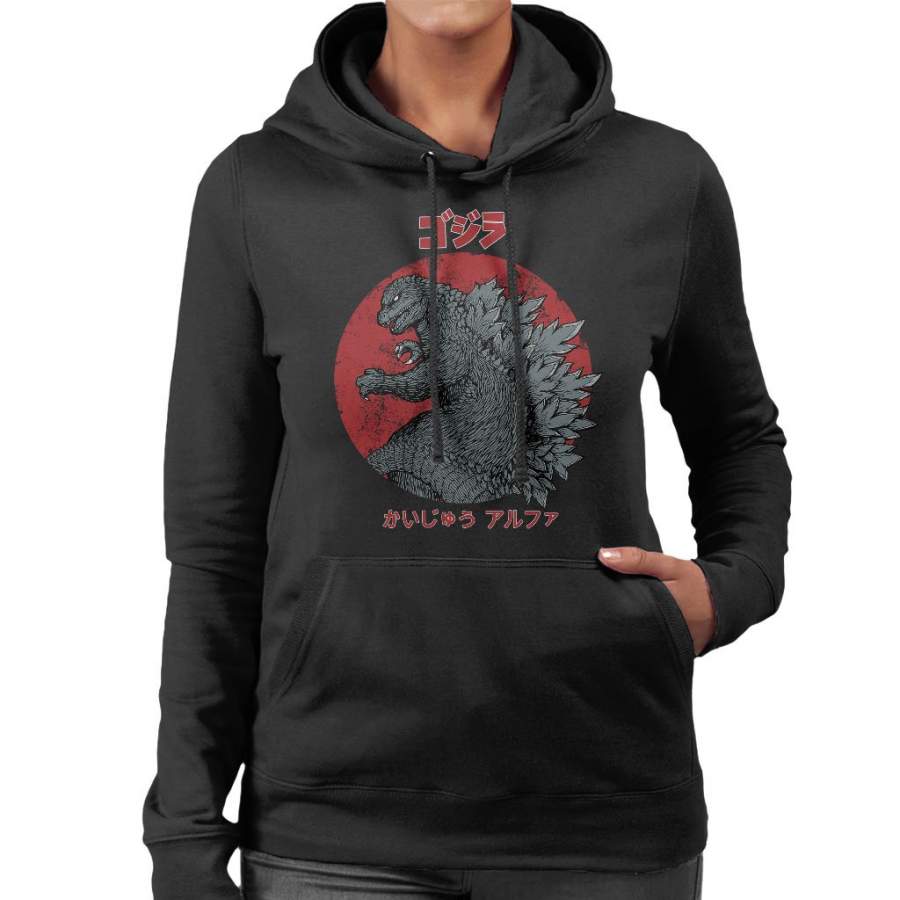 Kaiju Alpha Godzilla Women’s Hooded Sweatshirt