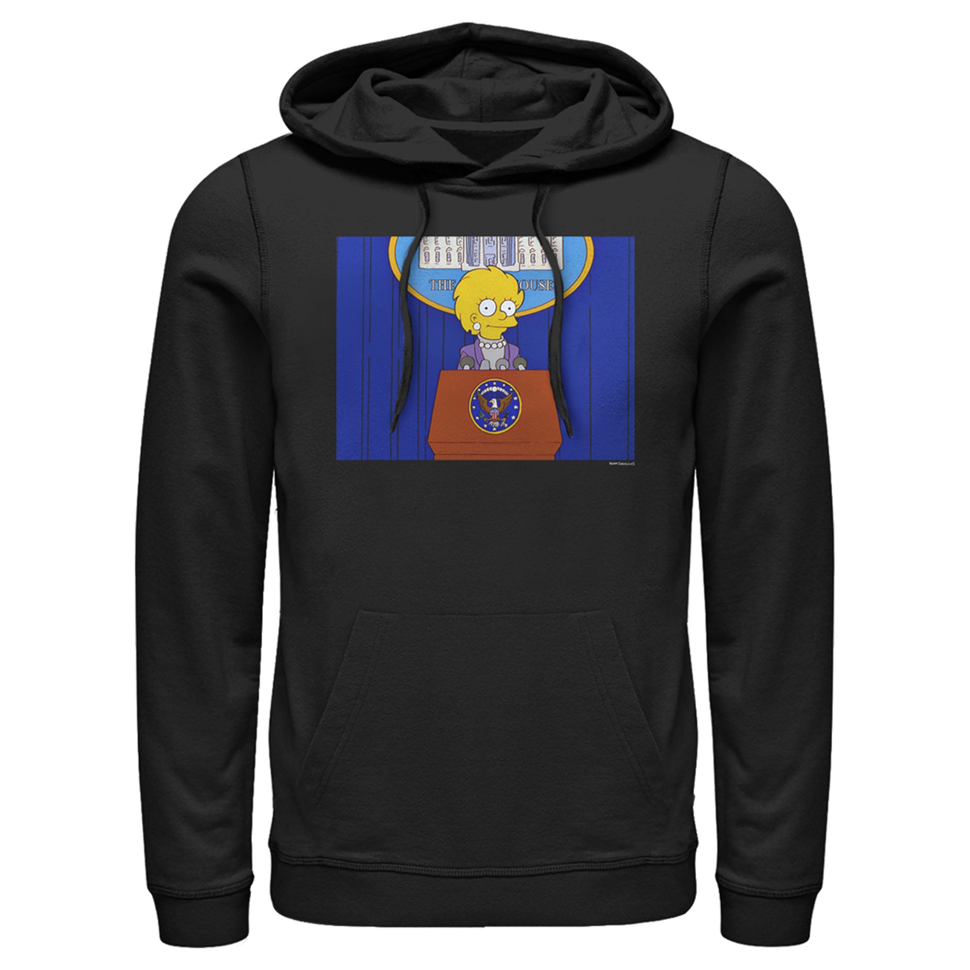 The Simpsons Men’S Lisa For President  Pull Over Hoodie