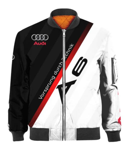 Bomber Jacket Audi, Audi 3D Spring Autumn New Fashion Men Pilot Bomber Jacket En14