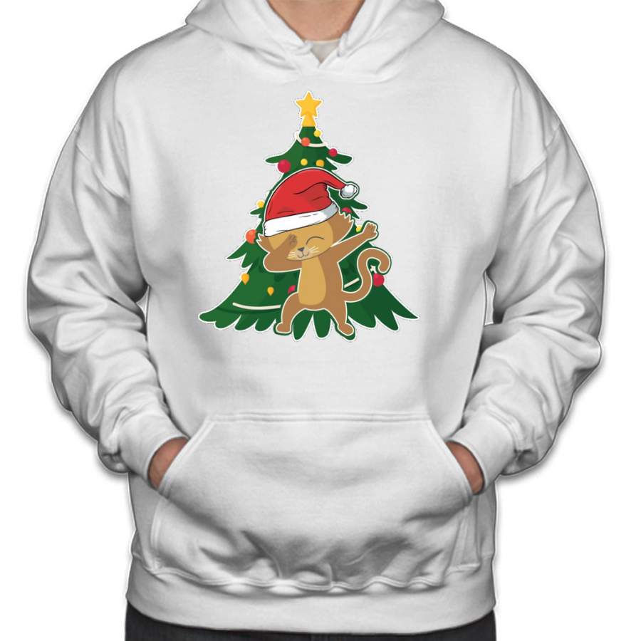 Dabbing Christmas Cat Hoodie