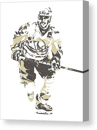 Sidney Crosby Pittsburgh Penguins Pixel Art 21 Joe Hamilton Canvas Print