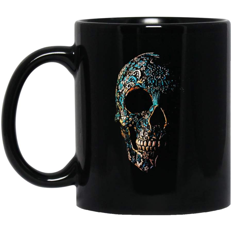 Vintage Sugar Antique Skull Day of The Dead Coffee Mug