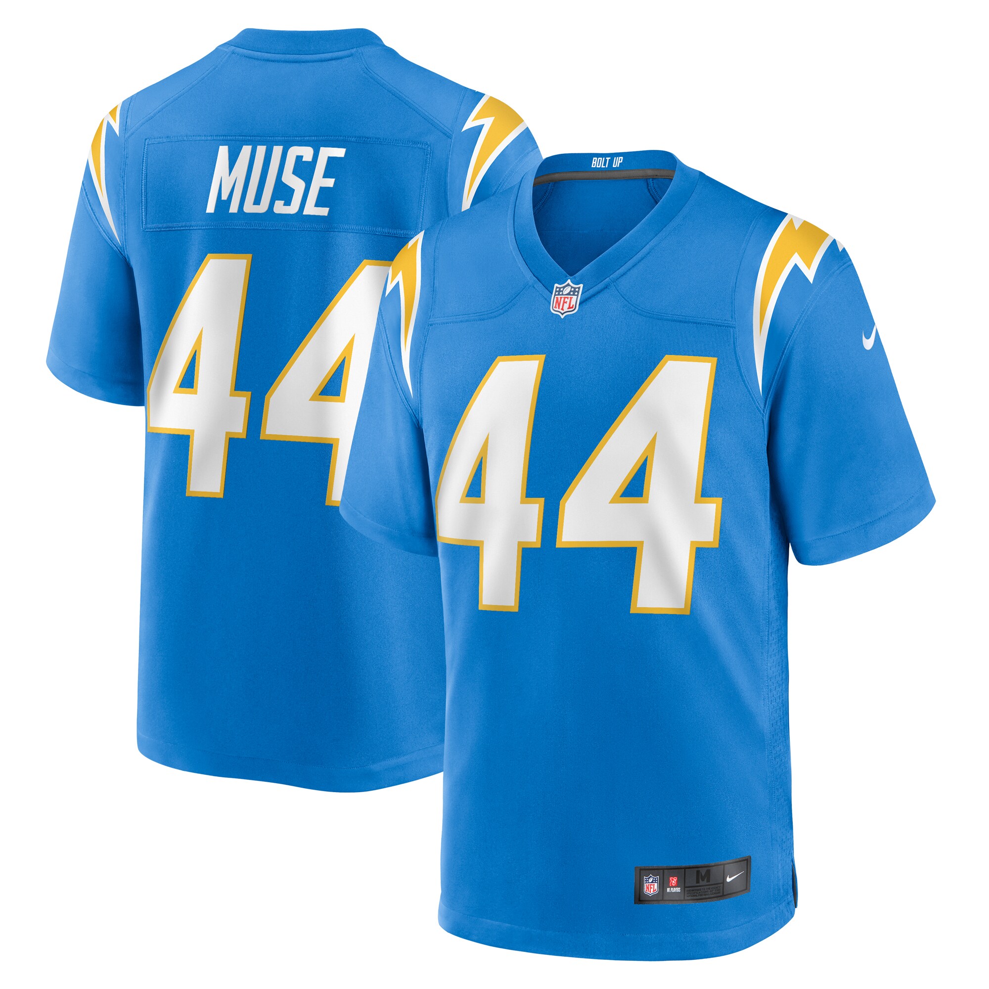 Tanner Muse Los Angeles Chargers Team Game Jersey – Powder Blue