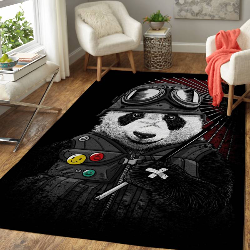 Soldier bear Panda – Animals Area Rug Carpet