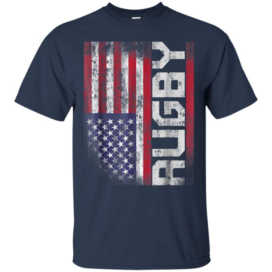 AGR American USA Flag Rugby Distressed T-Shirt Gift