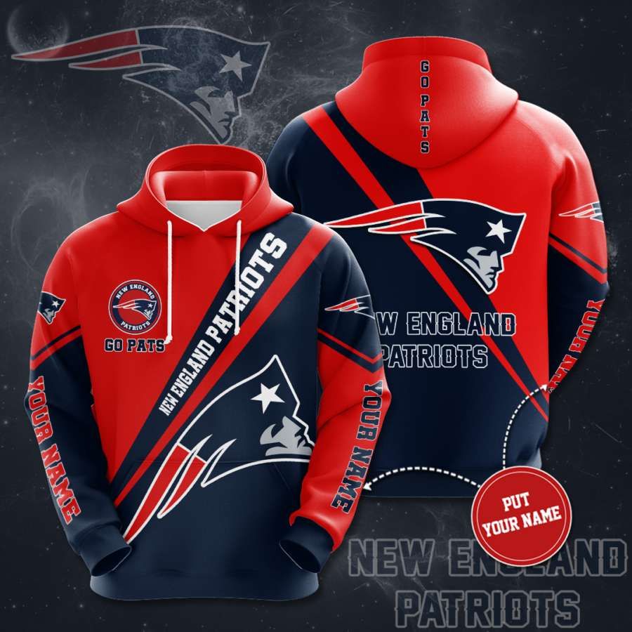 Personalized New England Patriots No1305 Custom Hoodie 3D